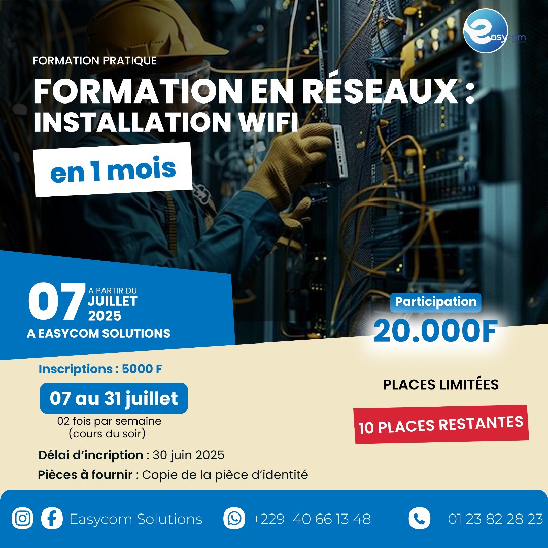 Formation en réseaux : Installation Wifi Zone